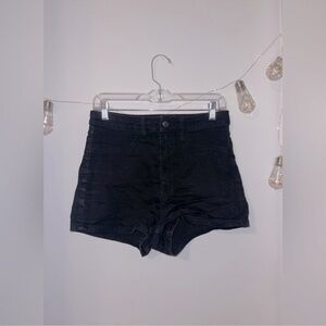 High Waist Black Shorts